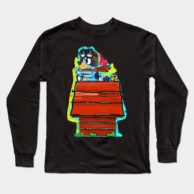 bluey Long Sleeve T-Shirt by Homoragomo